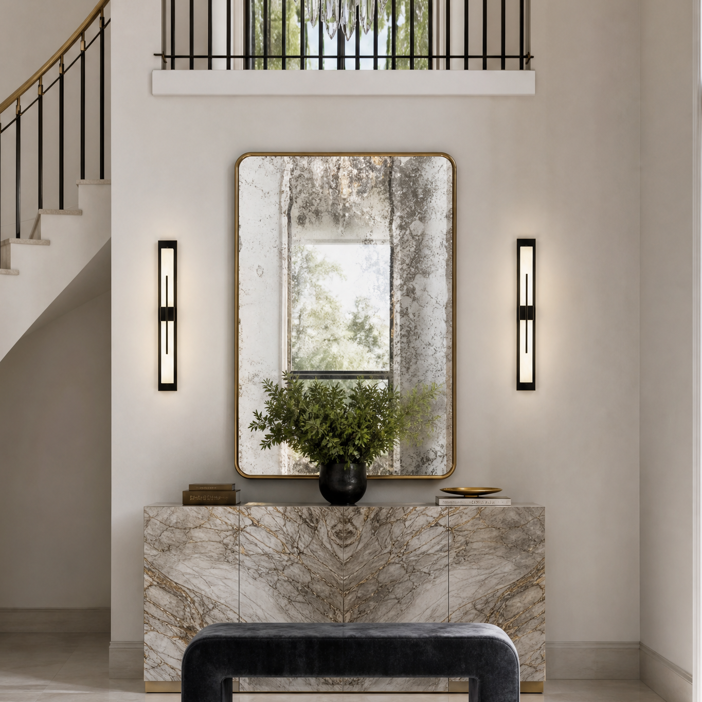 Cornice Modern Alabaster Sconce Light Fixture