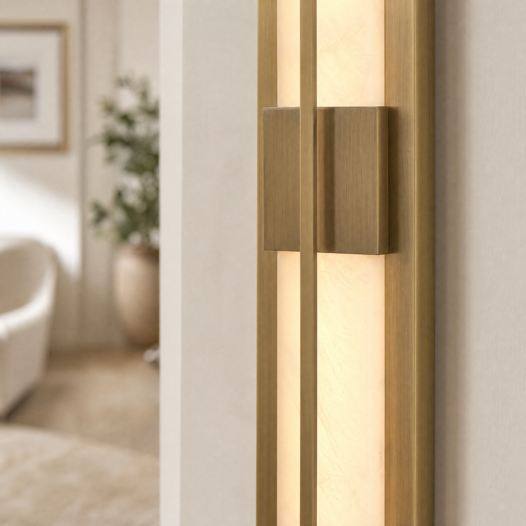 Cornice Modern Alabaster Sconce Light Fixture