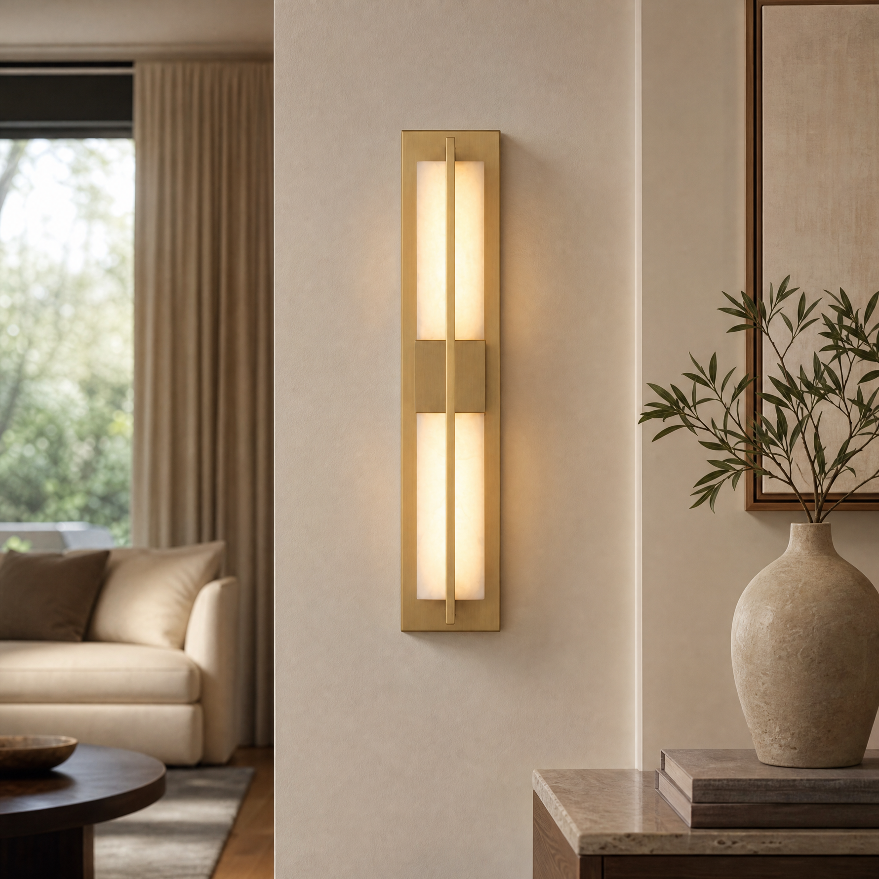 Cornice Modern Alabaster Sconce Light Fixture