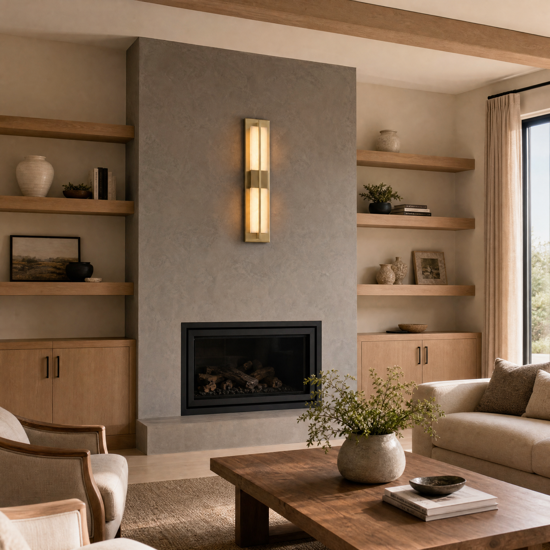 Cornice Modern Alabaster Sconce Light Fixture