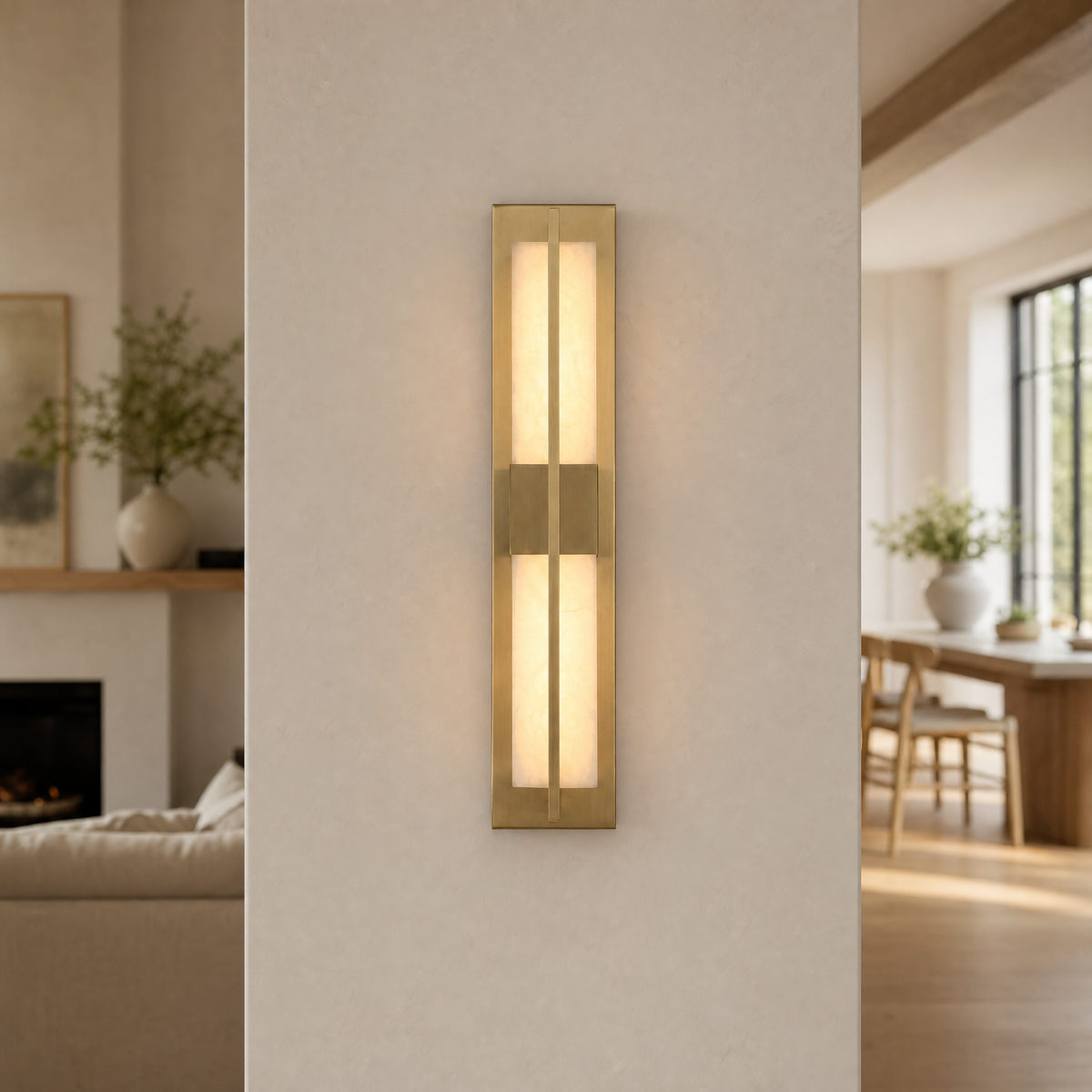 Cornice Modern Alabaster Sconce Light Fixture