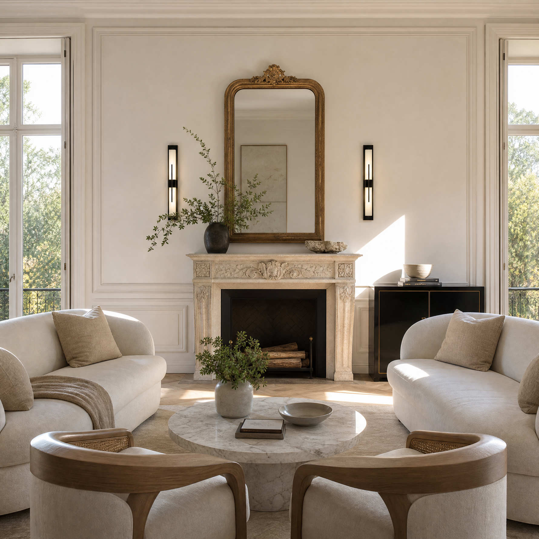 Cornice Modern Alabaster Sconce Light Fixture