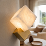 Cornice Square Modern Alabaster Sconce