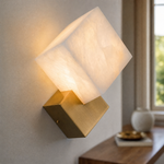Cornice Square Modern Alabaster Sconce