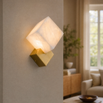 Cornice Square Modern Alabaster Sconce