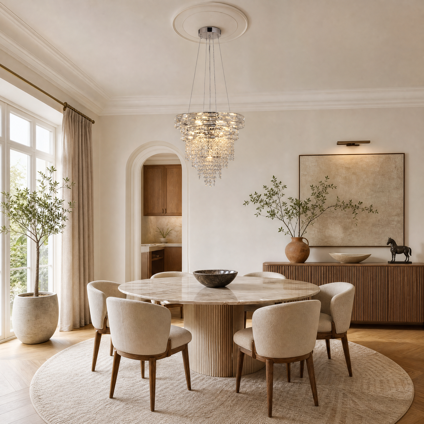 Corona Crystal Chandelier