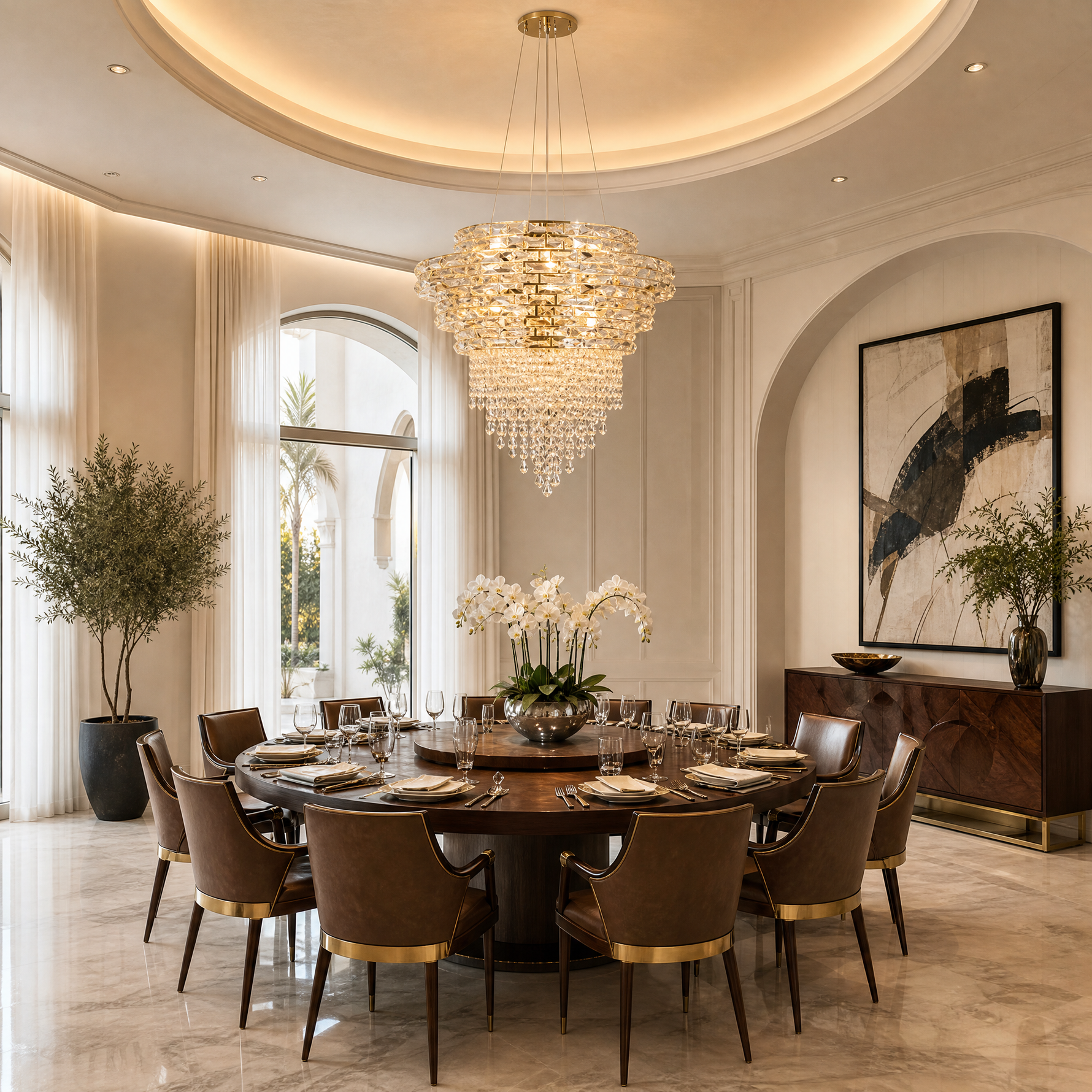 Corona Crystal Halo Chandelier