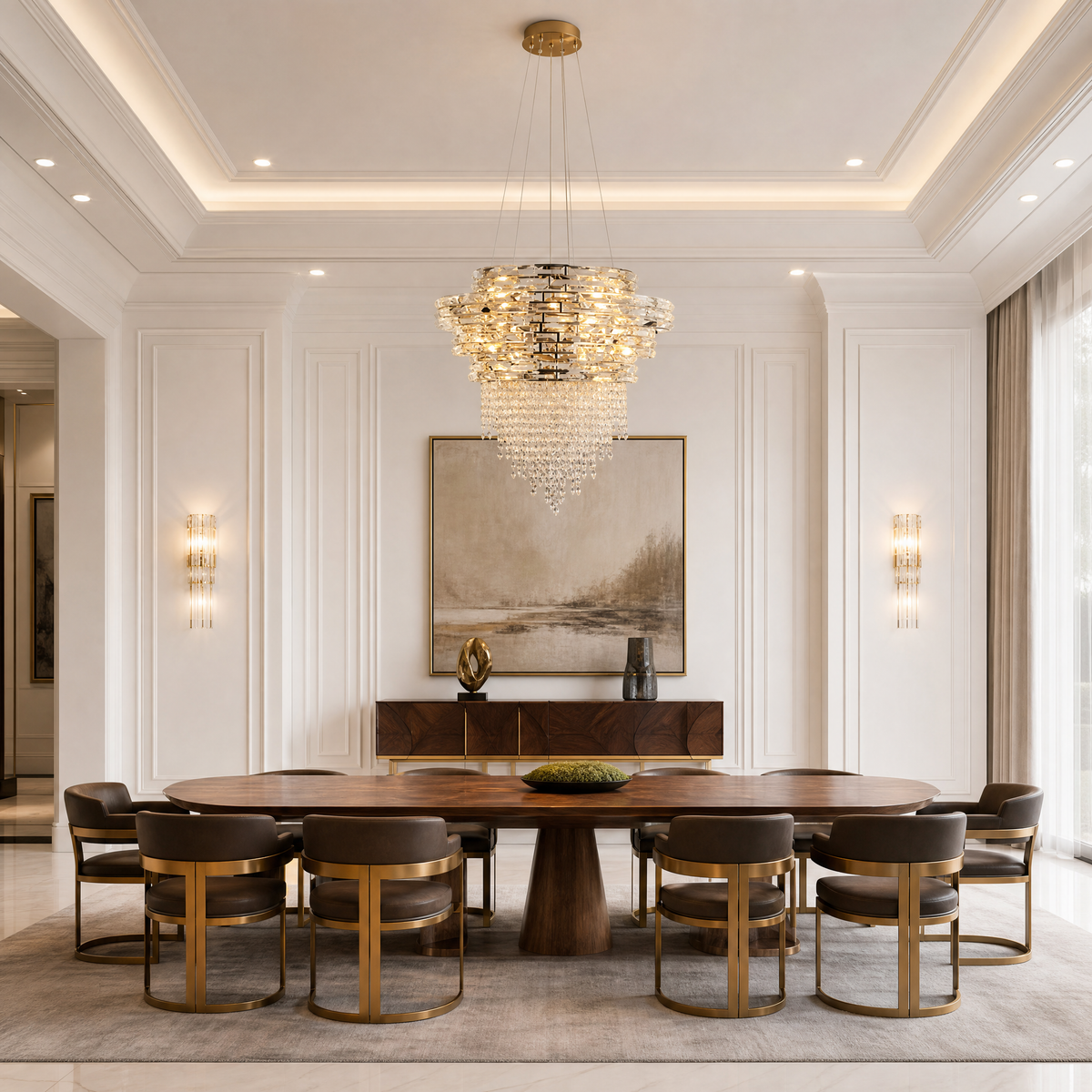 Corona Crystal Halo Chandelier