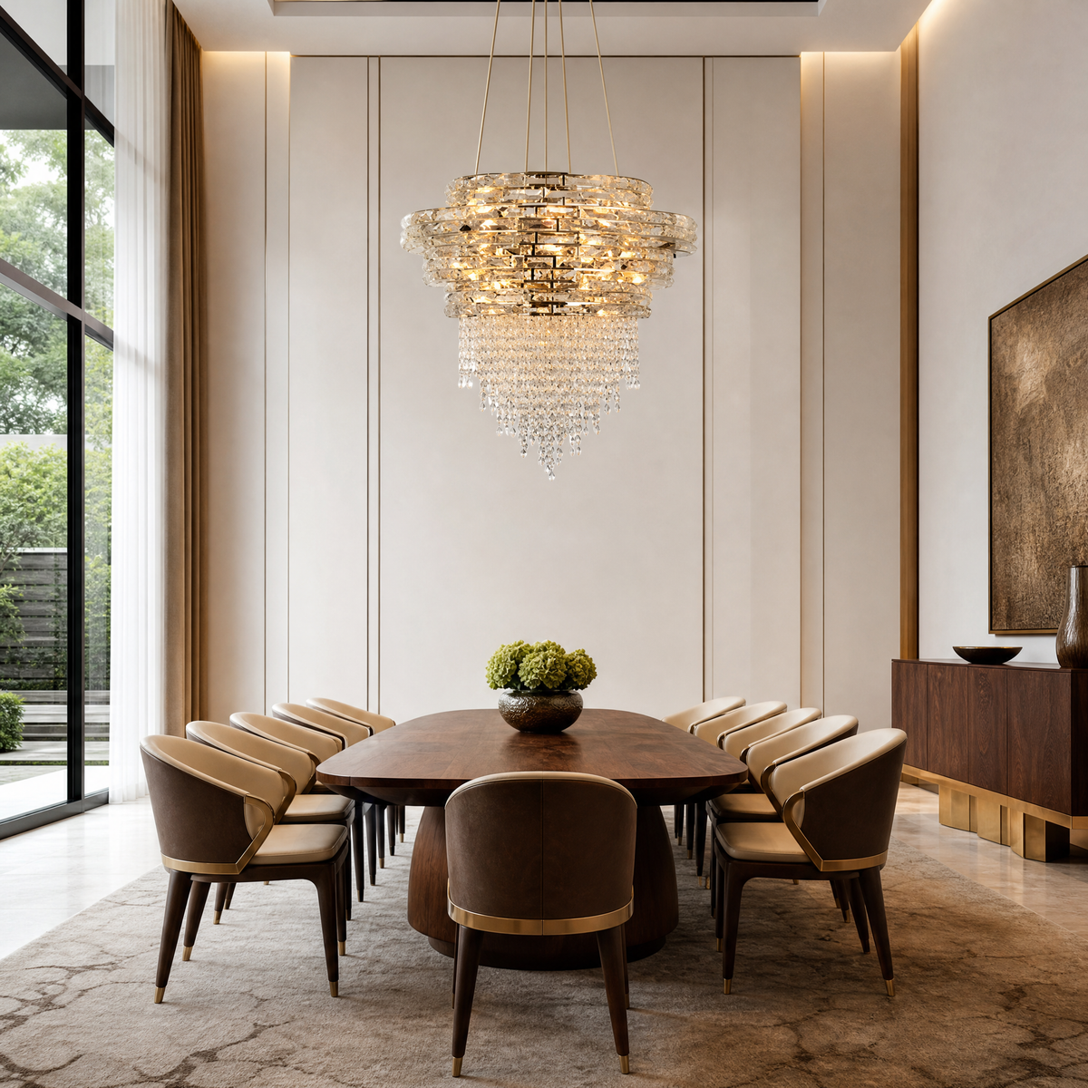 Corona Crystal Halo Chandelier