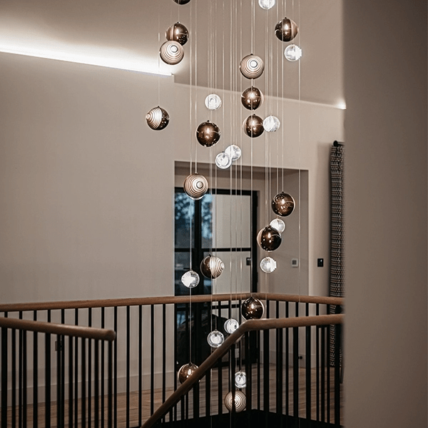 Cosmic Sphere Cascade Chandelier - YIOSI