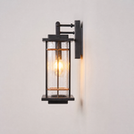Craftsman Matte Black and Antique Copper Outdoor Wall Lantern