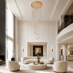 Crane Cascading Handmade Glass Chandelier
