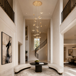 Crane Cascading Handmade Glass Chandelier