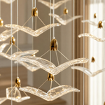 Crane Cascading Linear Glass Chandelier
