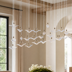 Crane Cascading Linear Glass Chandelier