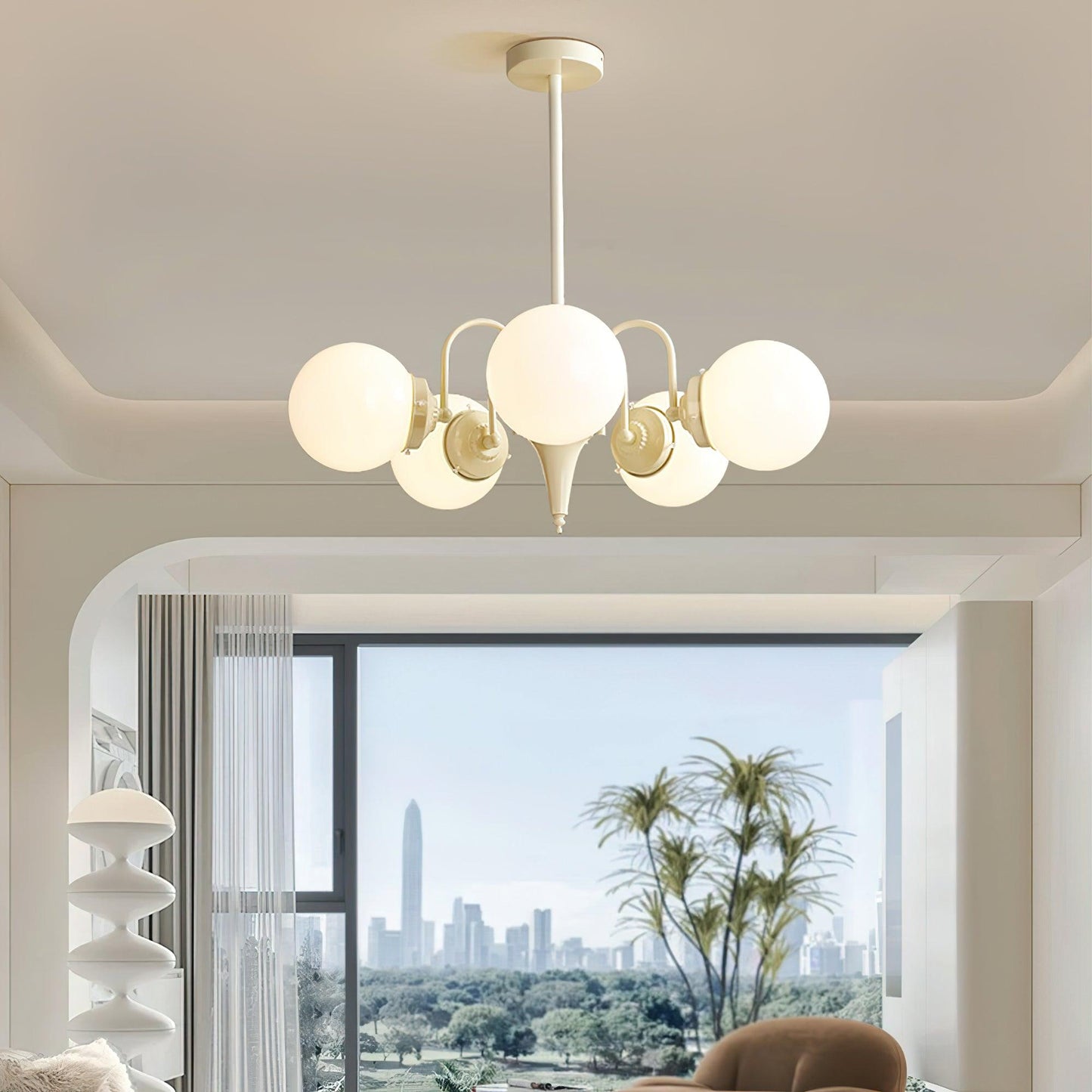 Cream Ball Chandelier - YIOSI