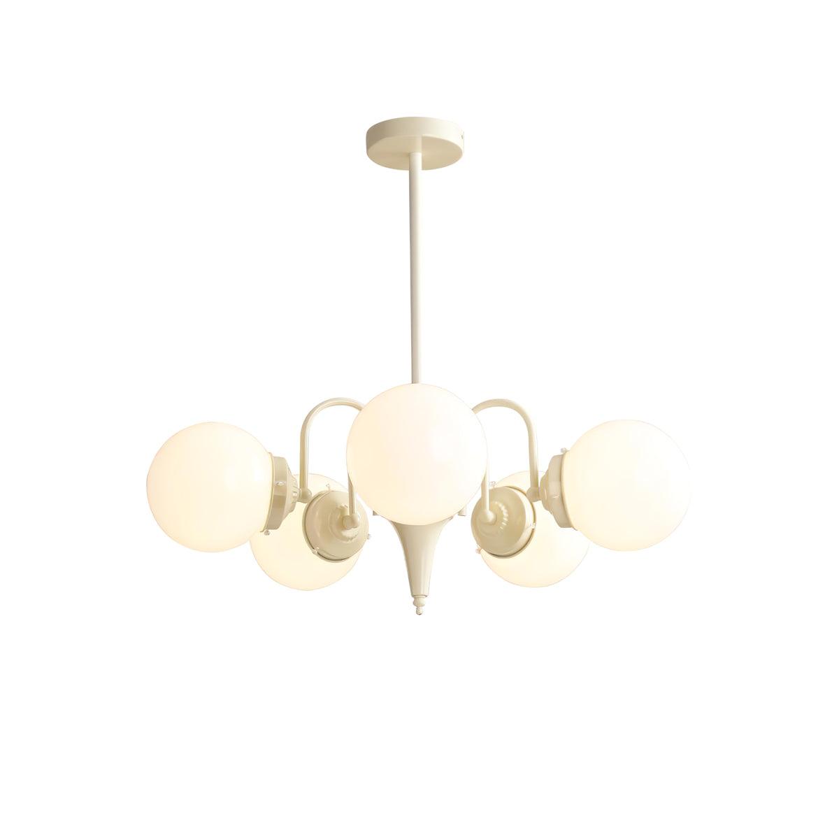 Cream Glass Ball Chandelier - YIOSI