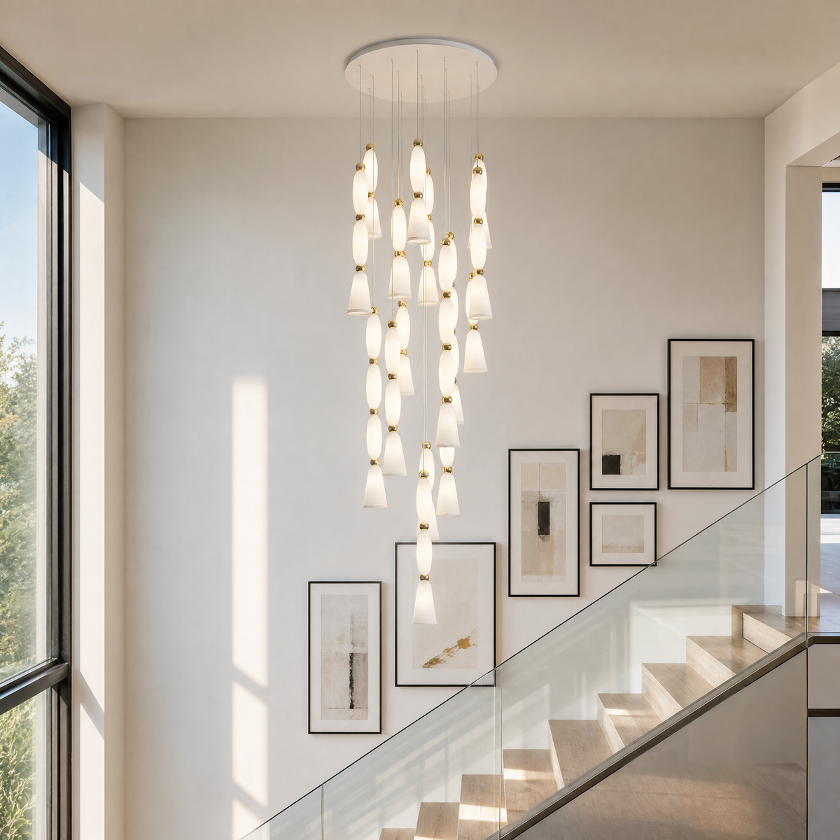 Cristallo Grand Cascading Glass Chandelier