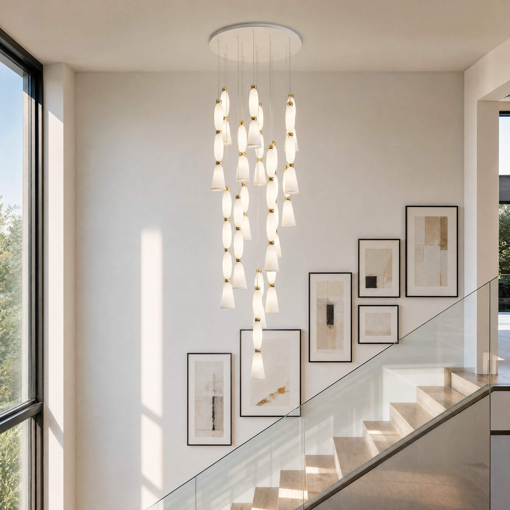 Cristallo Grand Cascading Glass Chandelier