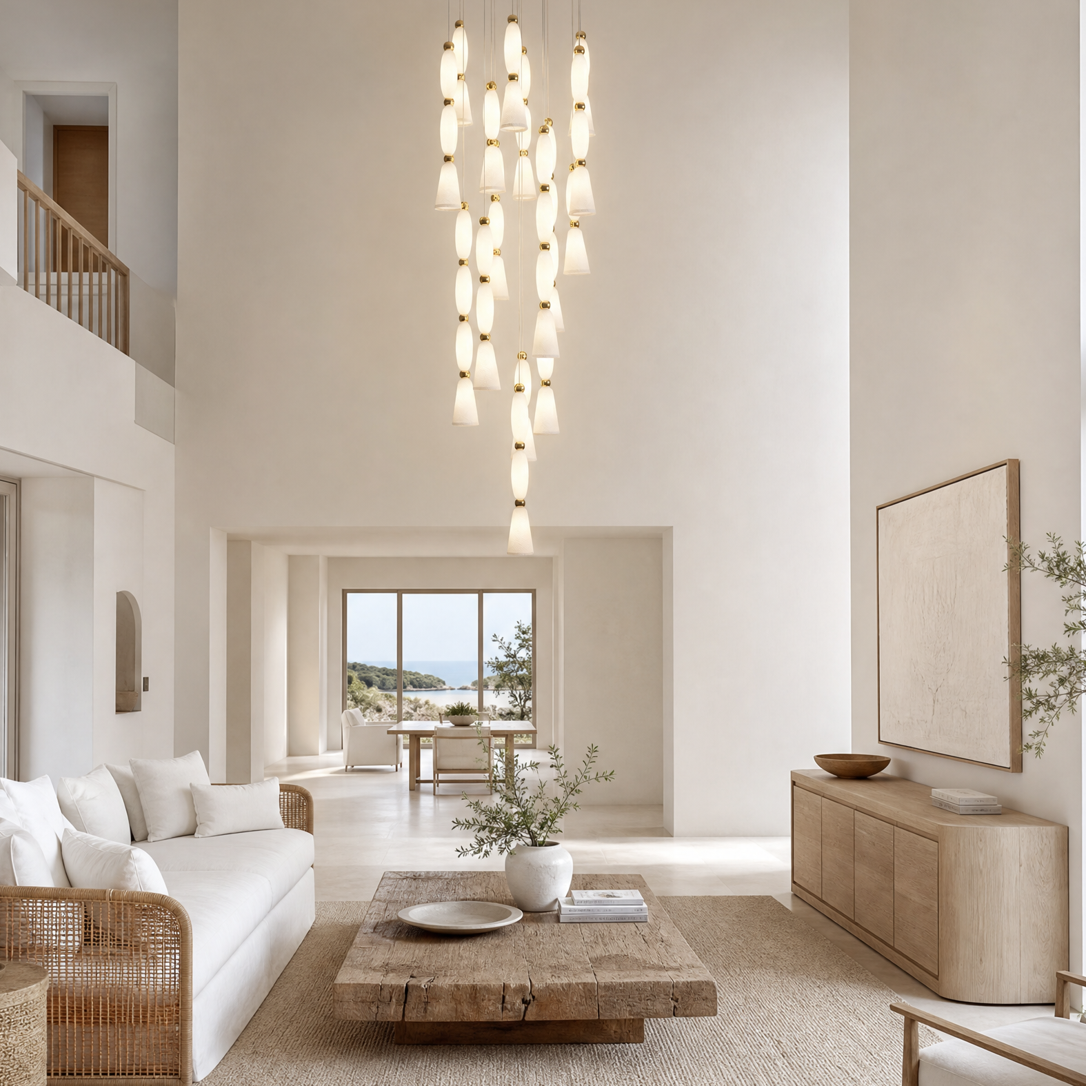 Cristallo Grand Cascading Glass Chandelier