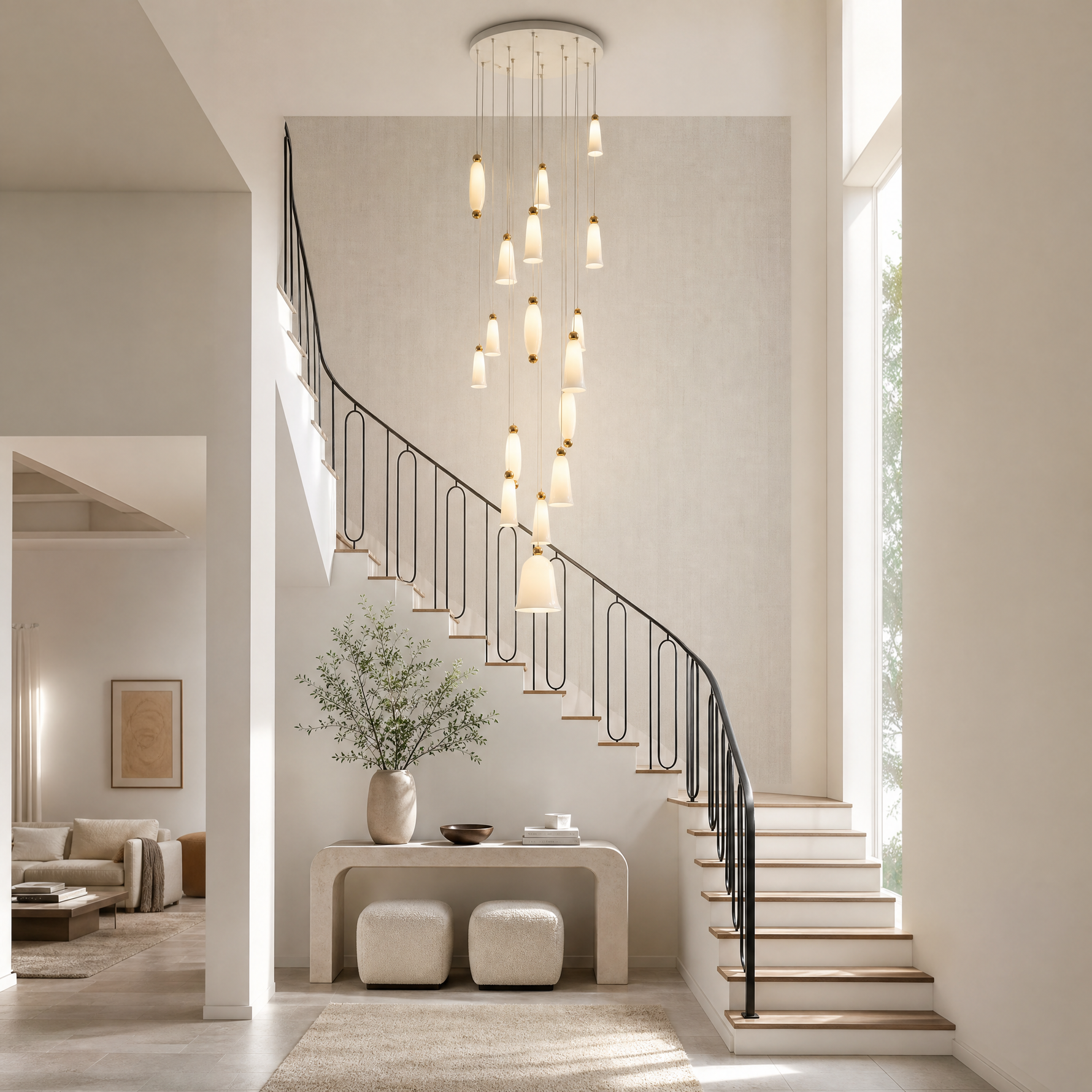 Cristallo Grand Cascading Glass Chandelier