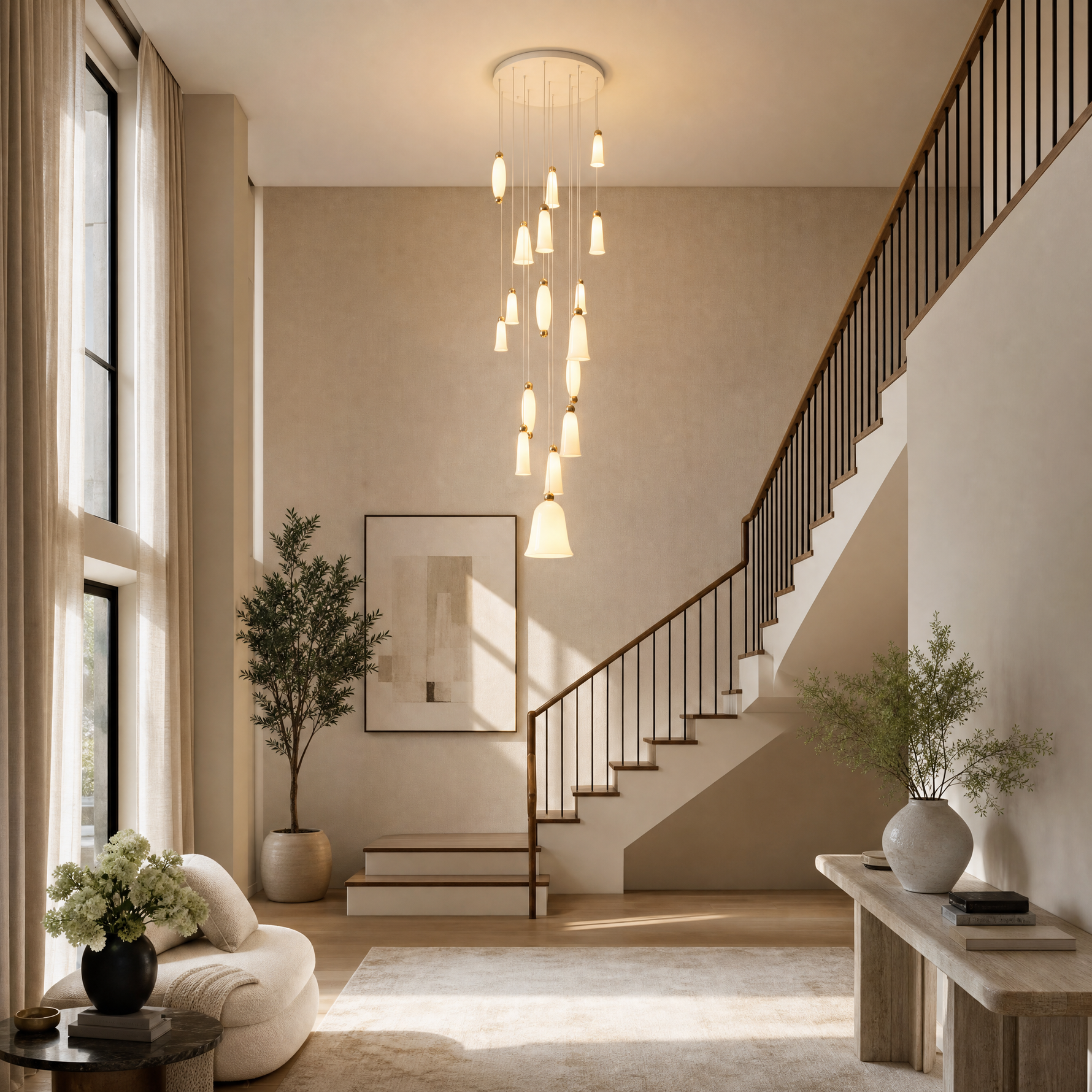 Cristallo Grand Cascading Glass Chandelier