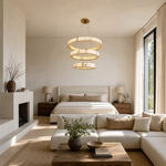 Cristallo Modern Tiered Ring Chandelier