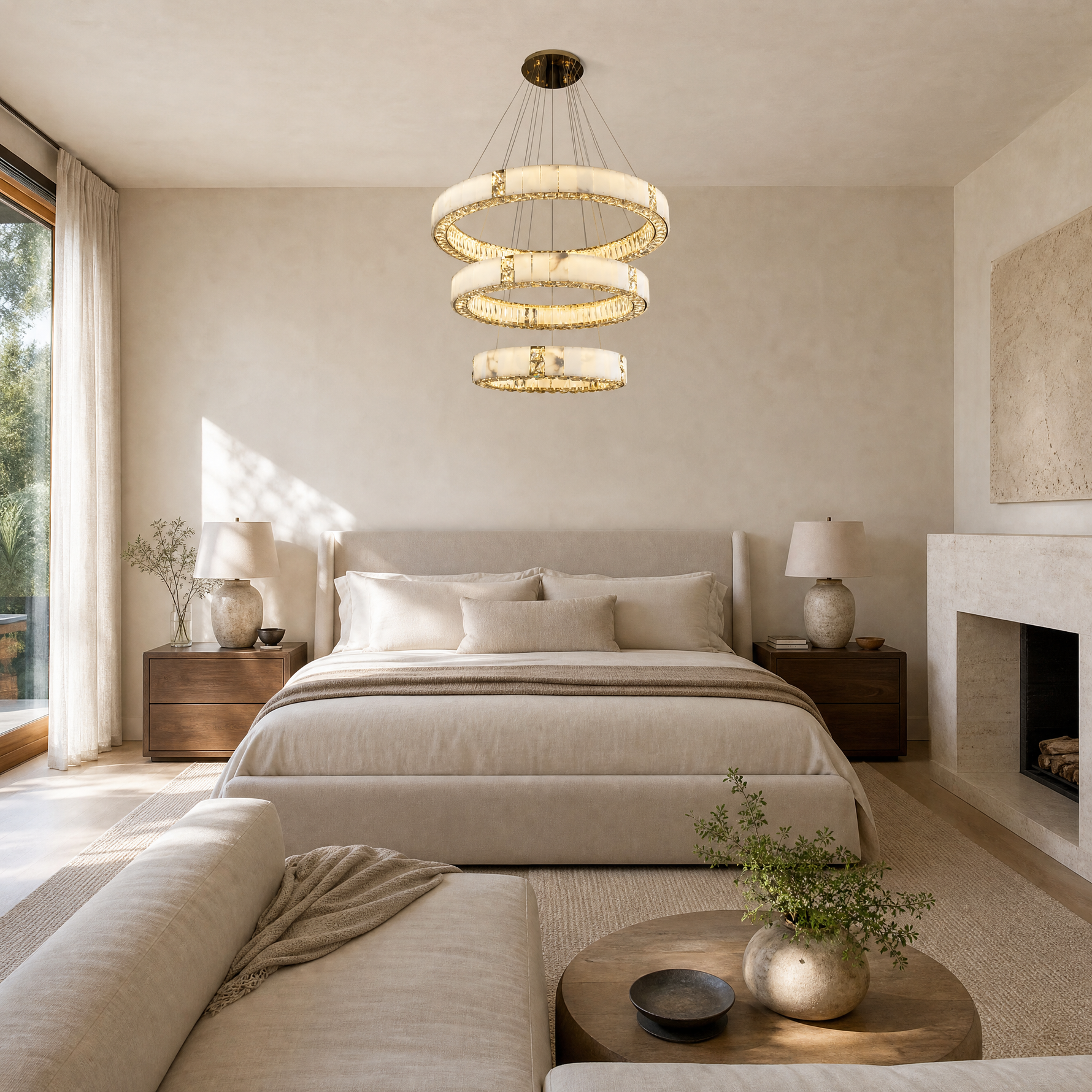 Cristallo Modern Tiered Ring Chandelier