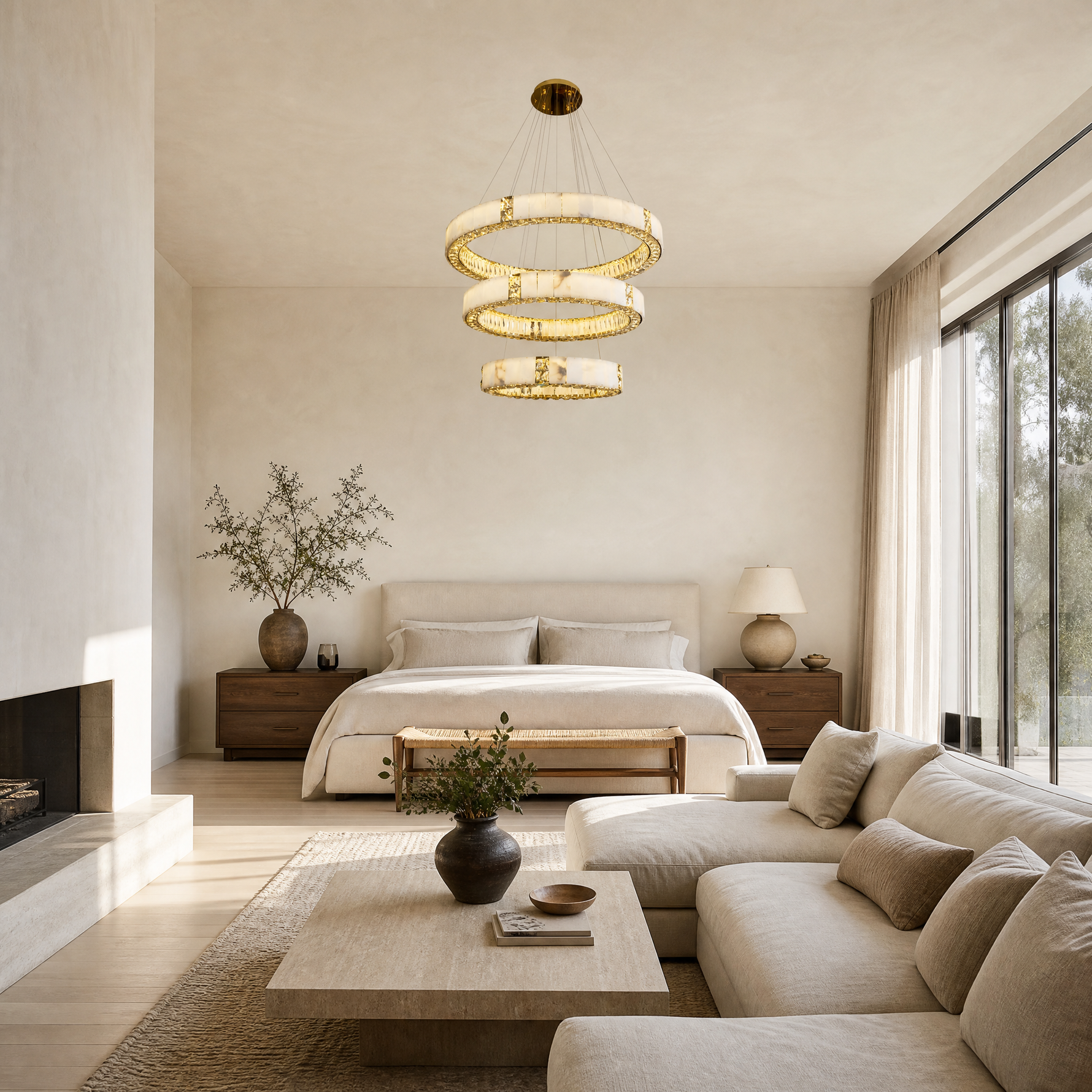 Cristallo Modern Tiered Ring Chandelier