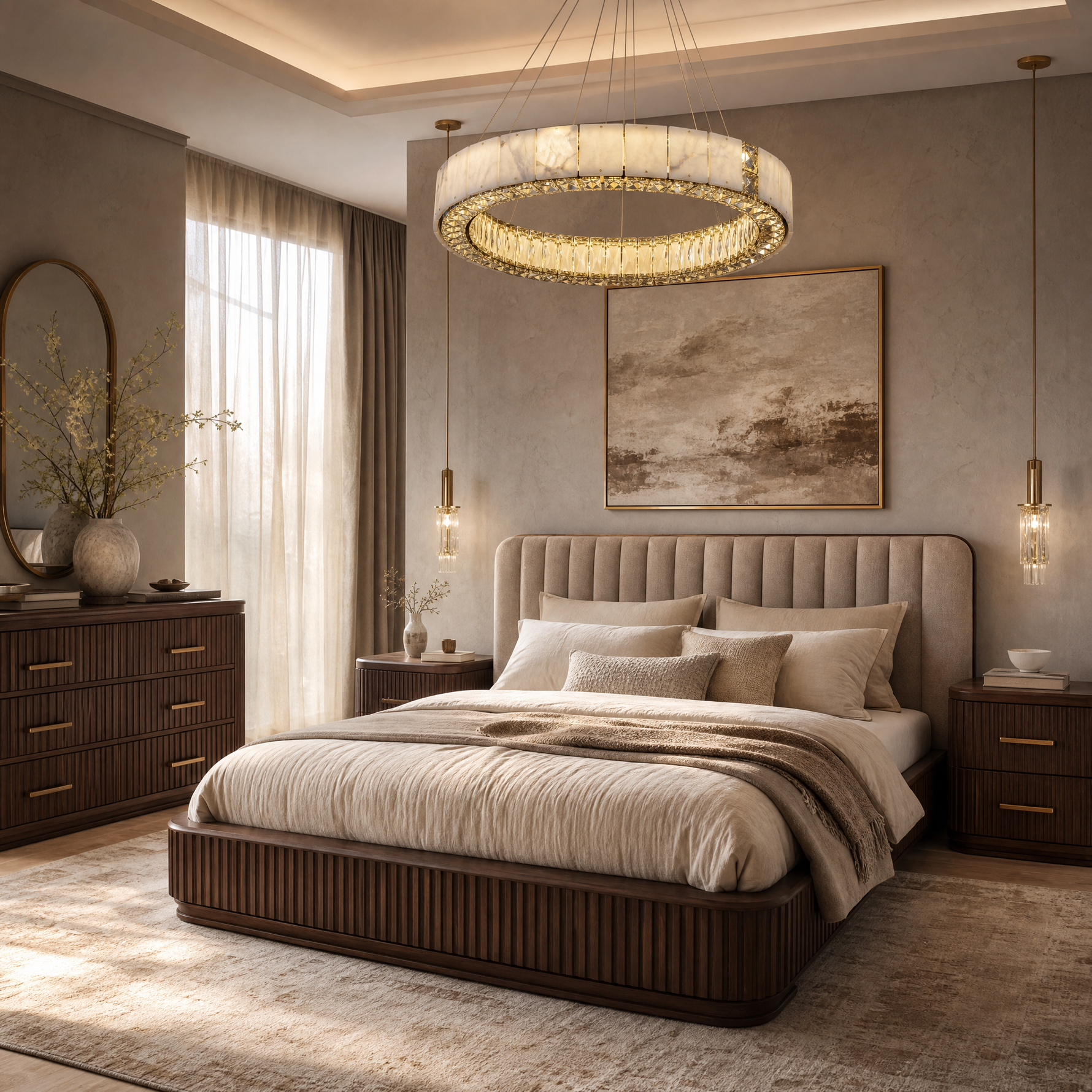 Cristallo Modern Tiered Ring Chandelier