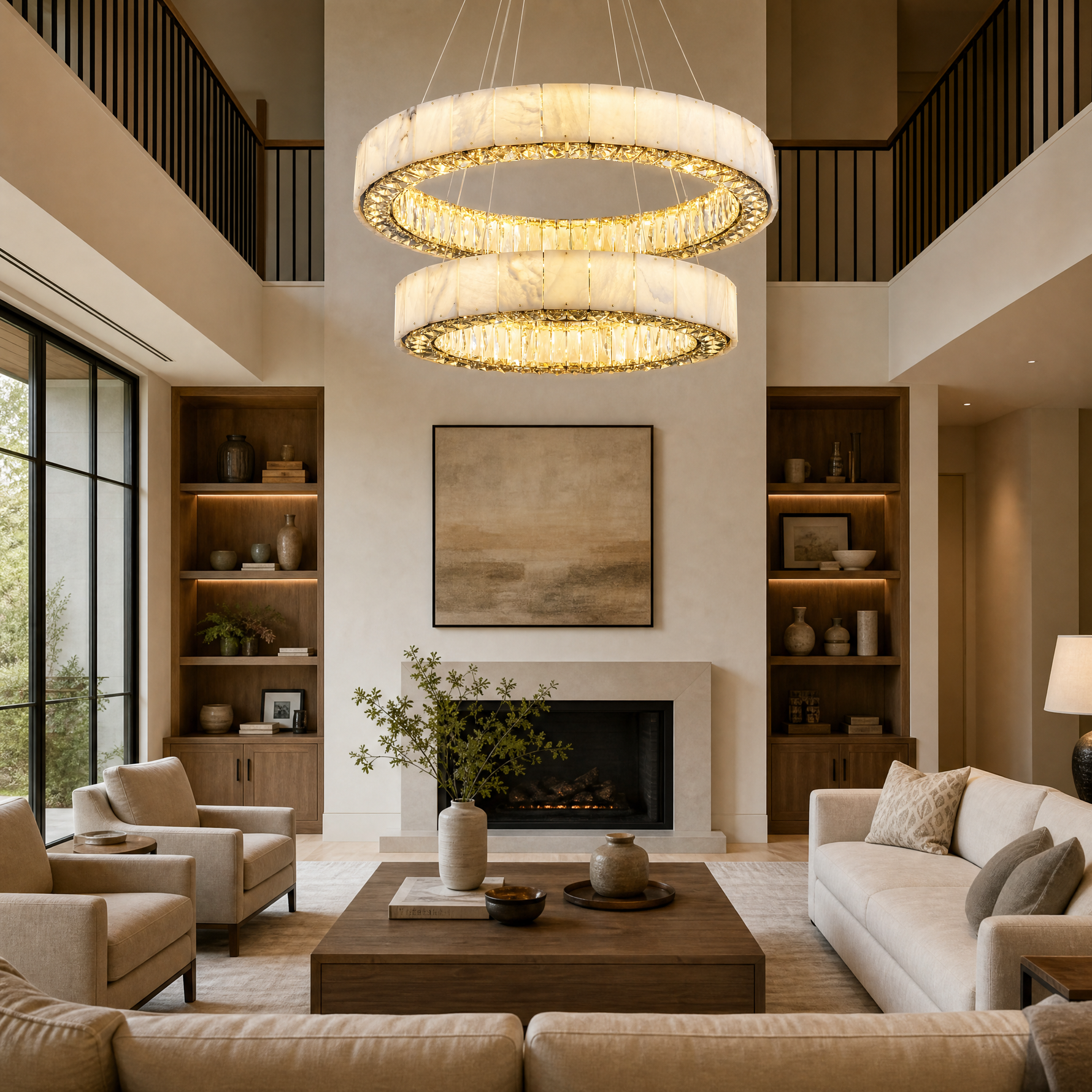 Cristallo Modern Tiered Ring Chandelier