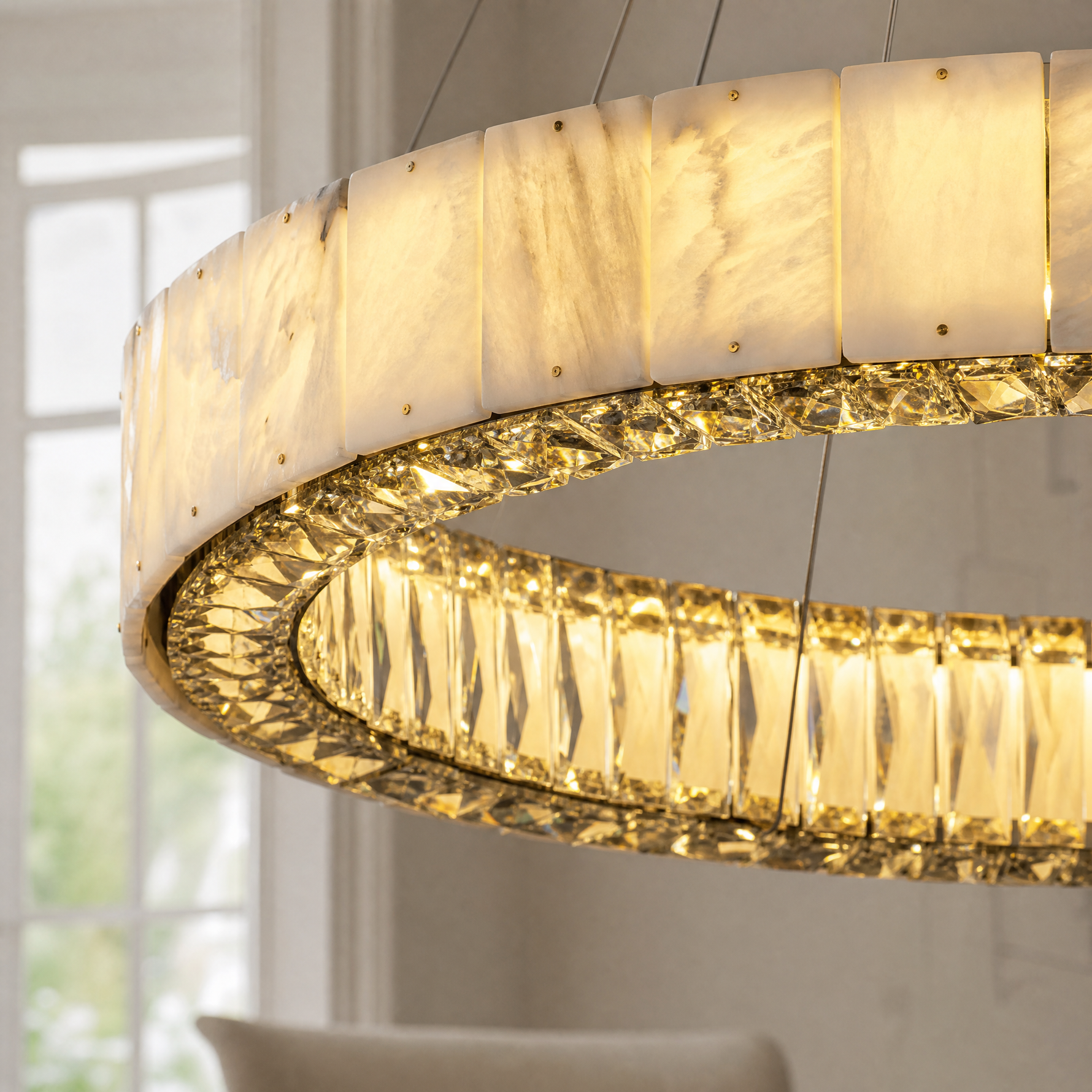 Cristallo Modern Tiered Ring Chandelier
