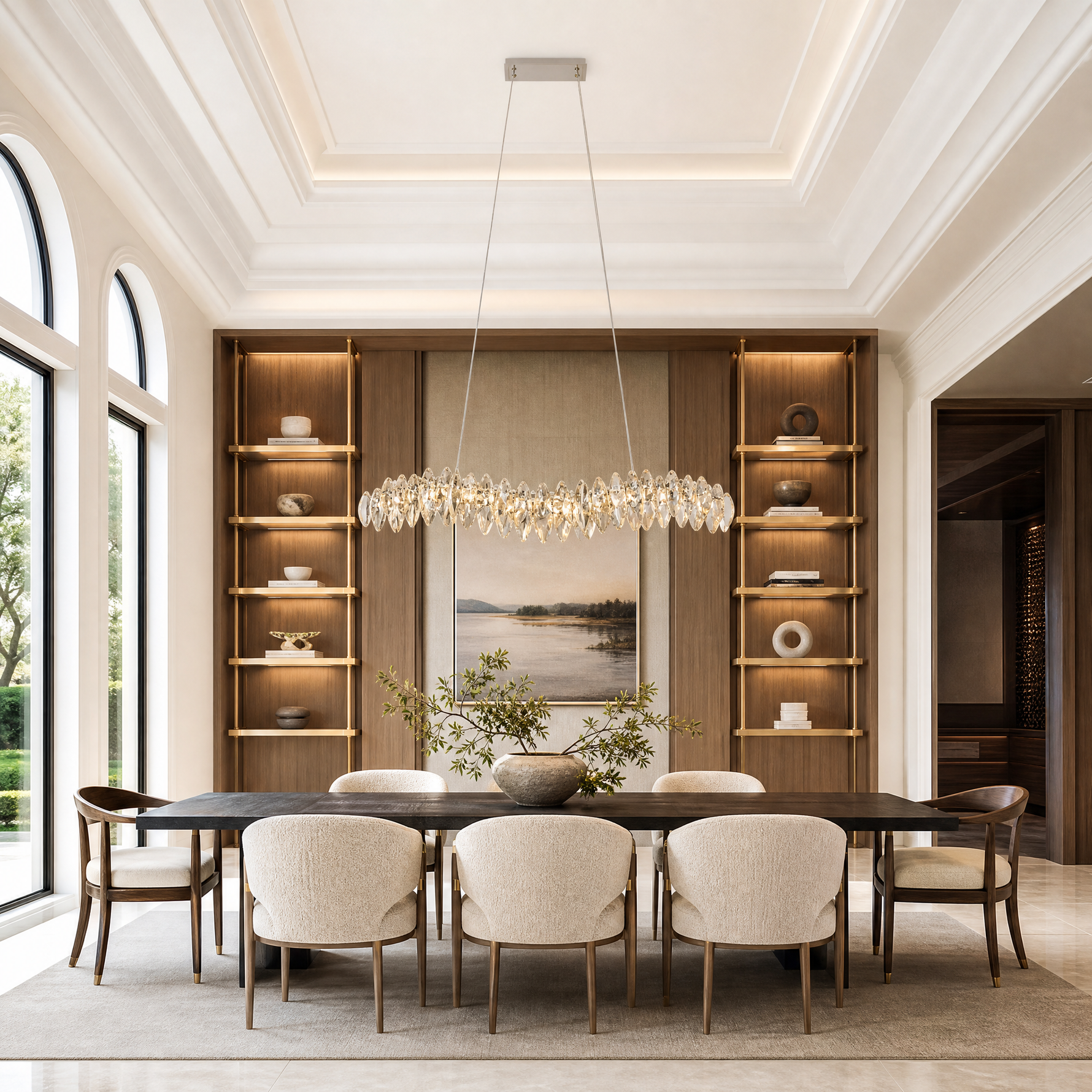 Crystal Halo Chandelier