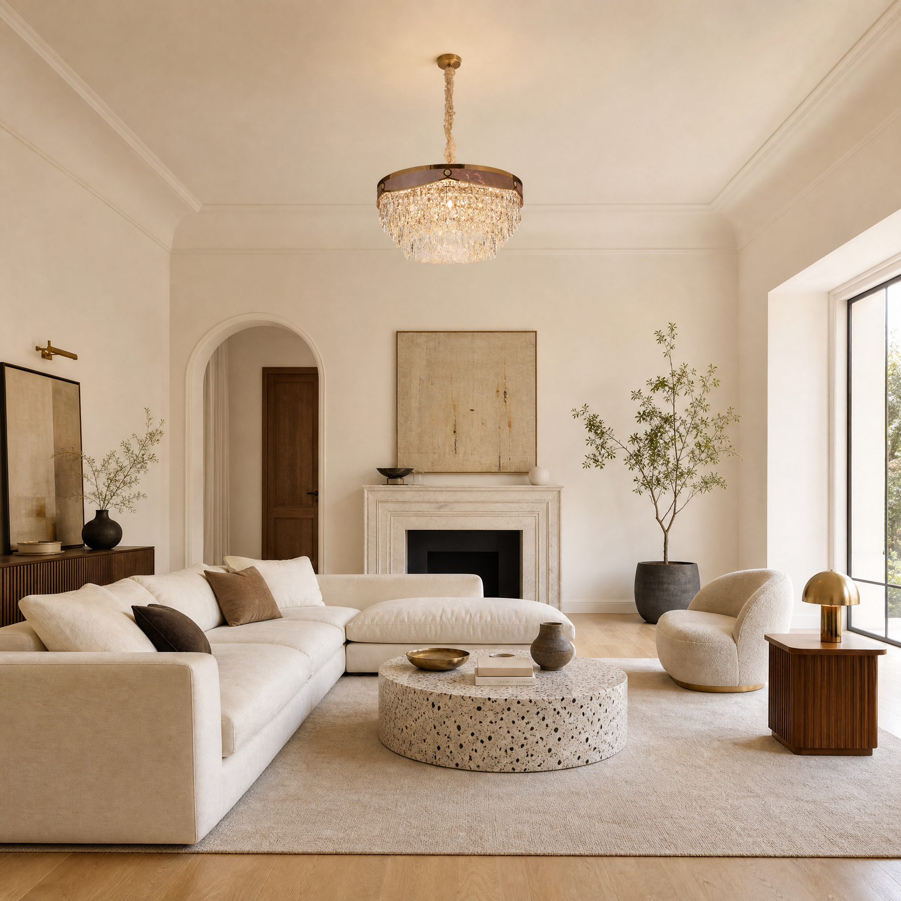 Crystal Halo Chandelier