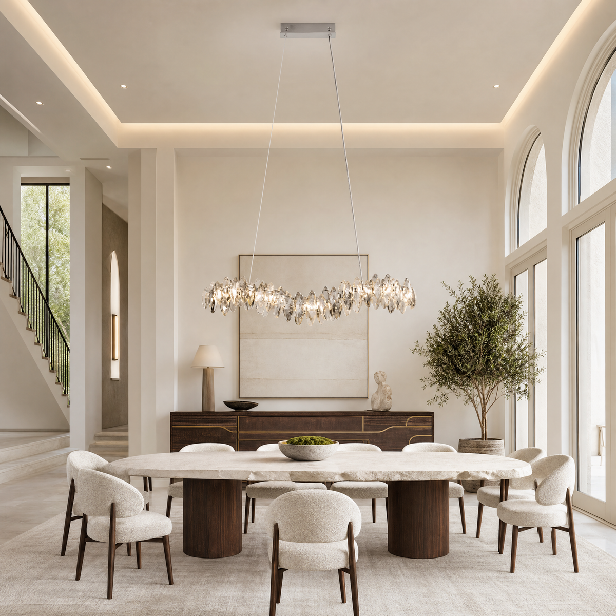 Crystal Halo Chandelier