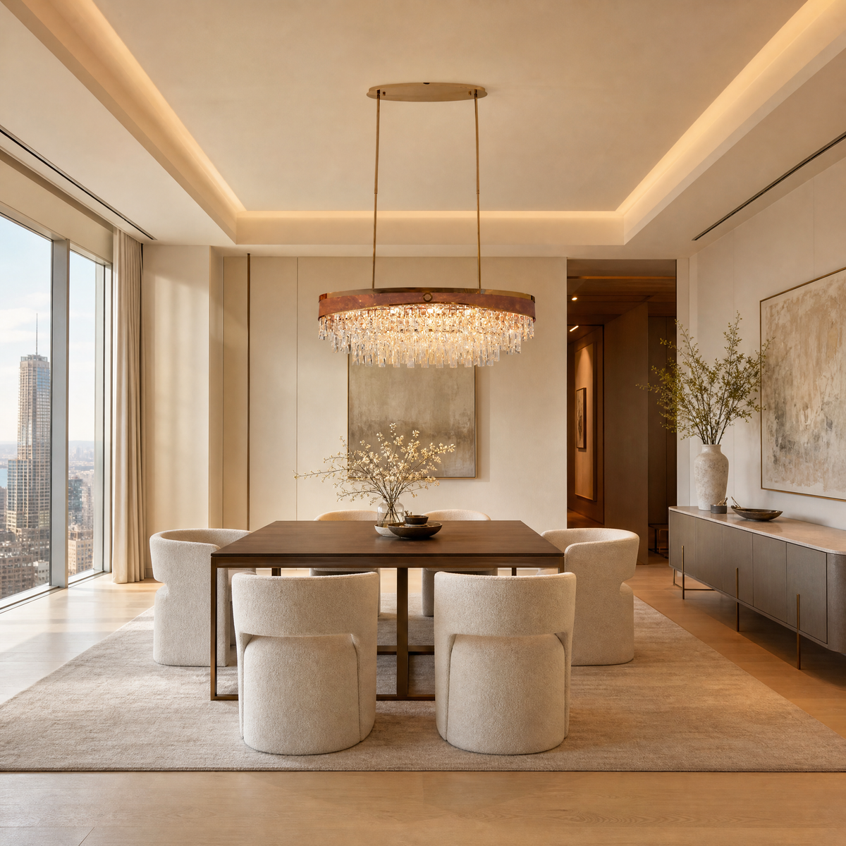 Crystal Rectangular Chandelier
