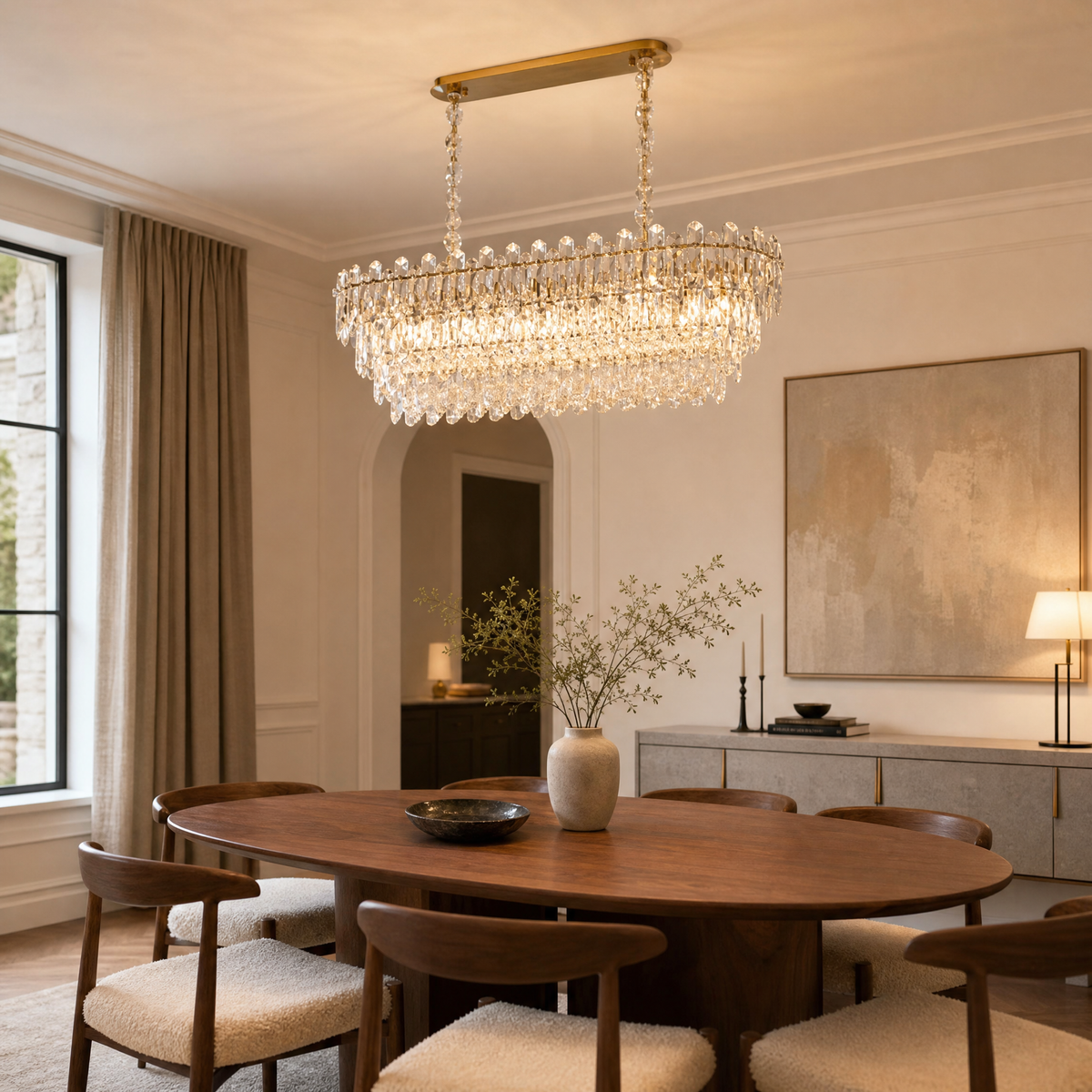 Crystal Rectangular Chandelier