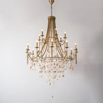 Tatum Lux Shell Crystal Chandelier – 21 Heads Copper