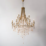 Tatum Lux Shell Crystal Chandelier – 21 Heads Copper