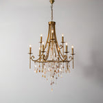 Tatum Lux Shell Crystal Chandelier – 21 Heads Copper