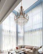Tatum Lux Shell Crystal Chandelier – 21 Heads Copper