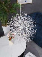Elegant Gold Crystal Dandelion Chandelier with LED Lights
