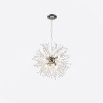 Elegant Gold Crystal Dandelion Chandelier with LED Lights