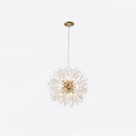 Elegant Gold Crystal Dandelion Chandelier with LED Lights