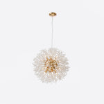 Elegant Gold Crystal Dandelion Chandelier with LED Lights