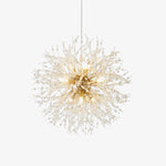 Elegant Gold Crystal Dandelion Chandelier with LED Lights
