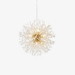Elegant Gold Crystal Dandelion Chandelier with LED Lights