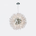 Elegant Gold Crystal Dandelion Chandelier with LED Lights