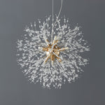 Elegant Gold Crystal Dandelion Chandelier with LED Lights