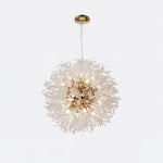 Elegant Gold Crystal Dandelion Chandelier with LED Lights